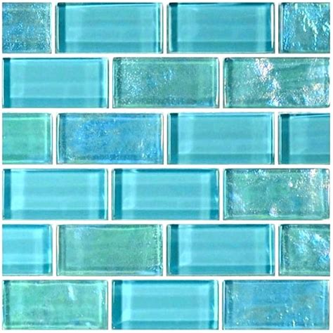 Sea Glass Tile Backsplash Blue Glass Tile Shower Beach Kitchen Design
