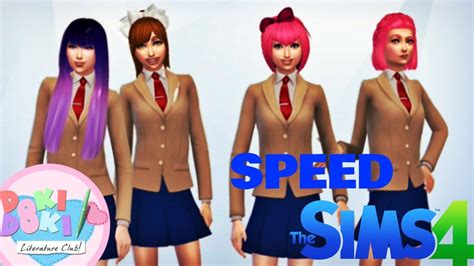 Doki Doki Literature Club Speed Sims Youtube