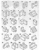 Isometric Drawing Exercises Examples Shapes Basic Technical Sketch Paper Worksheet Grid Choose Board Spencer Printable sketch template