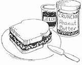 Sandwich Coloring Drawing Peanut Butter Jelly Pages Clipart Cliparts Food Clip Jam Library Peanuts Print Printable Kids Sweet Clipartbest Related sketch template