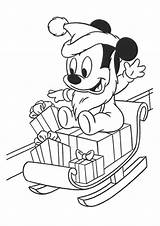 Mickey Mouse Sleigh Coloring Printable Pages Description sketch template