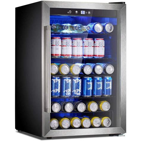antarctic star beverage refrigerator cooler   mini fridge glass door  soda beer