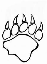 Bear Paw Coloring Print Outline Visit Claw Grizzly sketch template