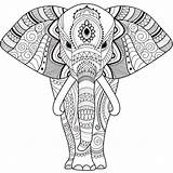 Coloring Zentangle Elephant Pages Printable Template Supercoloring Drawing sketch template