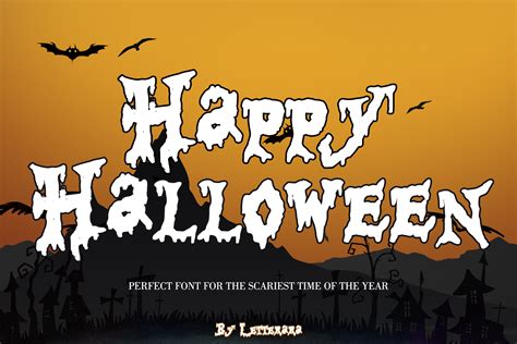 happy halloween font  thomasaradea creative fabrica