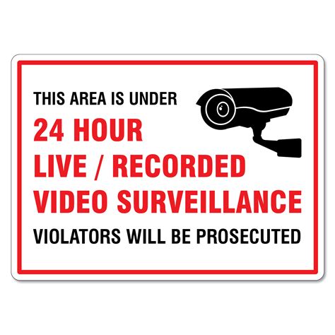 area    hour  recorded video surveillance sign
