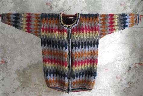 handknit slouchy wool cardigan made in nepal cozy boho