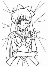 Sailor Venus Coloring Pages Moon Mars Series Manga Jupiter Anime Getdrawings Getcolorings Crystal Choose Board Color sketch template