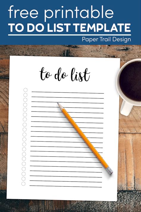 printable   list template paper trail design