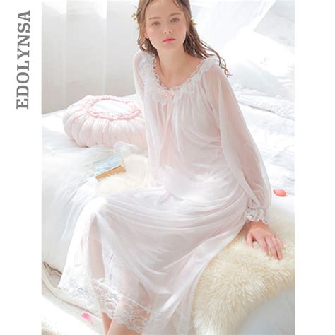 buy night dress plus size laced cotton home dress