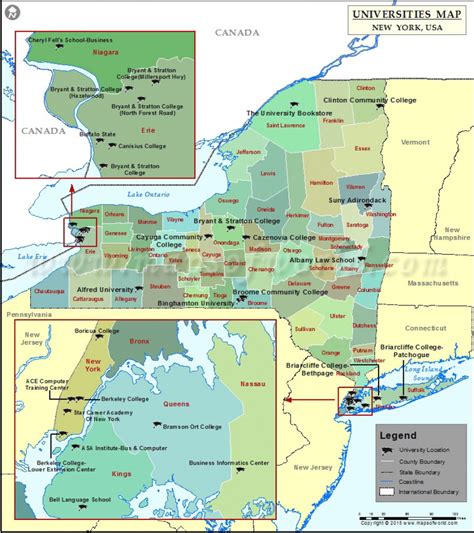 state university   york map printable map