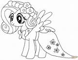 Coloring Pony Little Fluttershy Pages Printable Supercoloring Paper sketch template