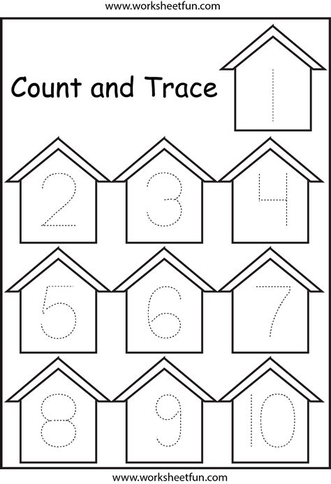 printable number trace