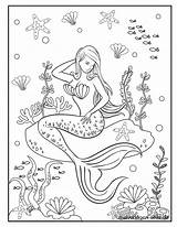 Meerjungfrau Mermaid Meerjungfrauen Malvorlage Malvorlagen Verbnow Ausmalen Kostenlos Seagrass Fishes sketch template