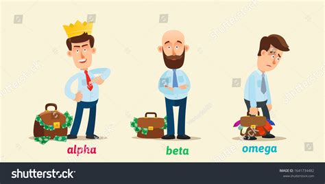 hierarchy men  income alpha beta stok vektoer telifsiz
