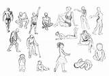 Human Gestures Drawing Drawings Deviantart Figure Simple Body Posture Sketches Class Form Deviant Tutorials Exercises Group sketch template