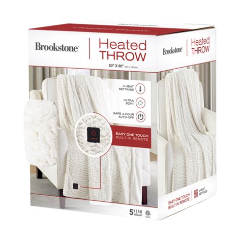 brookstone heated throw blanket  heat setting ultra soft