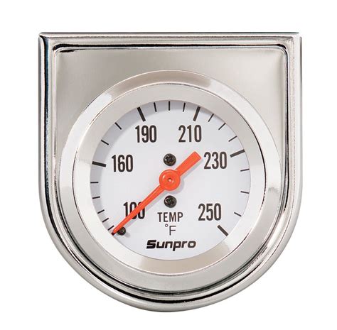 sunpro styleline mechanical wateroil temperature gauge white dial  pep boys
