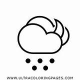 Hail Coloring Weather Moon Clouds Sleet Icon Night Pages 512px sketch template
