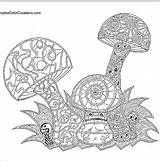 Coloring Pages Trippy Mushroom Adult Mandala Printable Adults Hard Cool Color Colouring Books Mushrooms Print Owl Choose Board Getcolorings Template sketch template