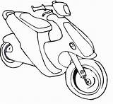 Vespa Scooter Coloring Printable Motorcycle sketch template