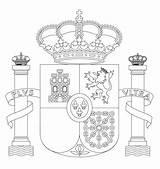 Flag Coat Arms Kolorowanki Hiszpanii Supercoloring Emblem Espagne Kolorowanka Drawing Spanje Druku sketch template