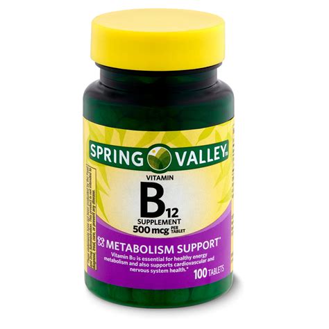 spring valley vitamin  supplement  mcg  count walmartcom