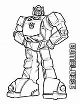 Bots Rescue Coloring Bumblebee Pages sketch template