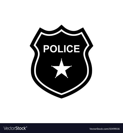 police badge icon royalty  vector image vectorstock