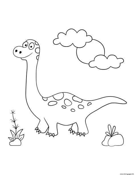 preschool cute dinosaur coloring pages entries variety