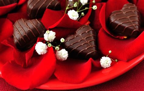 Обои любовь праздник сердце шоколад розы сердца конфеты love heart hearts chocolate