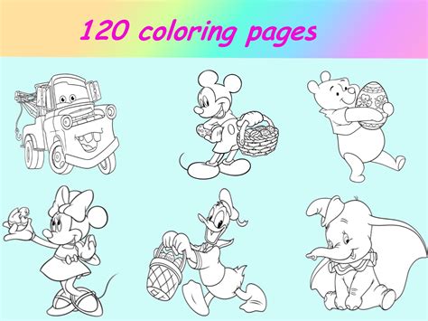 coloring pages kids  disney printable coloring pages etsy