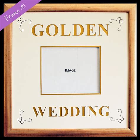 golden wedding picture frames direct
