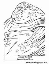 Wars Jabba Hutt Coloring Star Pages Jedi Last Printable sketch template