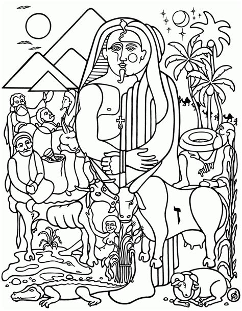 joseph ruler  egypt coloring pages printable coloring pages