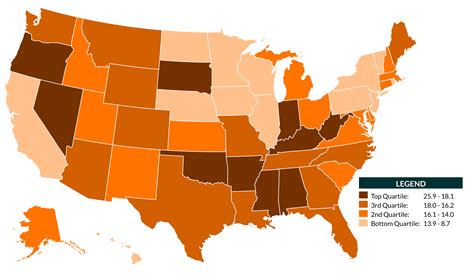 divorce rate in the u s geographic variation 2018