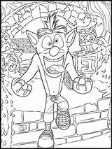 Crash Bandicoot Coloring Pages Printable Kids Colouring Sheets Adult Sketch Template Visit Choose Board sketch template