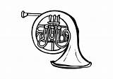 Hoorn Horn Tuba Trompa Dibujo Kleurplaat Malvorlage Coloriage Corne Blechblasinstrumente Ausdrucken Edupics Grandes Instruments Ausmalbilder Blasinstrumente Musikinstrumente Schulbilder Educima Abbildung sketch template