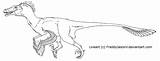 Velociraptor Raptor Lineart Utahraptor Dromaeosaurs Hodarinundu sketch template