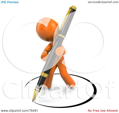 royalty free rf clipart illustration of a 3d orange