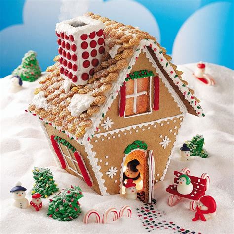 christmas gingerbread houses  tiny blue house