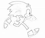 Sonic Hedgehog Running Classic Coloringhome Library Ausmalbilder Kartun Sketsa sketch template