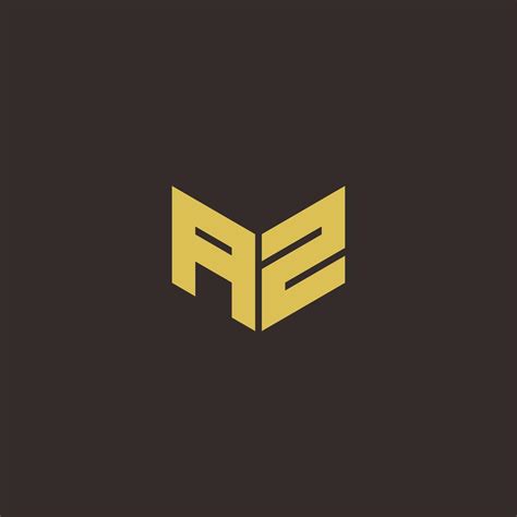 az logo letter initial logo designs template  gold  black