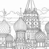 Cathedral St Basil Picolour Colouring sketch template
