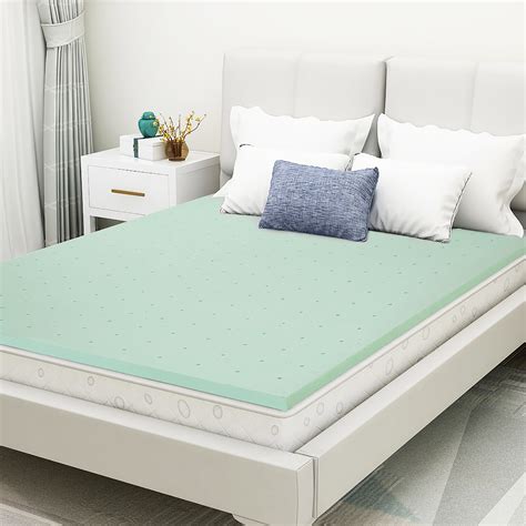 mattress topper  twin size green tea memory foam mattress topperventilated design
