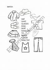Clothes Matching Activity Worksheet Preview Worksheets sketch template