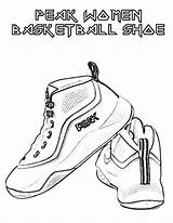 Coloring Pages Basketball Shoe Shoes Girls Durant Kevin Template Wnba Womens Boys Women East Color Clipart Getdrawings Kd Logo Peak sketch template