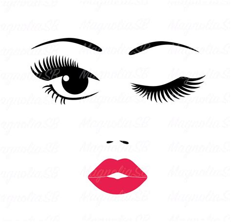 pretty woman face svg dxf pretty eyes clipart face png etsy