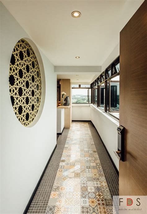 resale hdb flat   marble moroccan suite  stunning geometric windows corridors