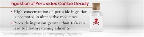 Alternative Medicines Promoting Peroxide Ingestion Can Be Deadly